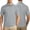 Gray, variant on Men's Cotton Linen Polo Shirts Short Sleeve Mens Golf Shirts Casual Button Down Shirts