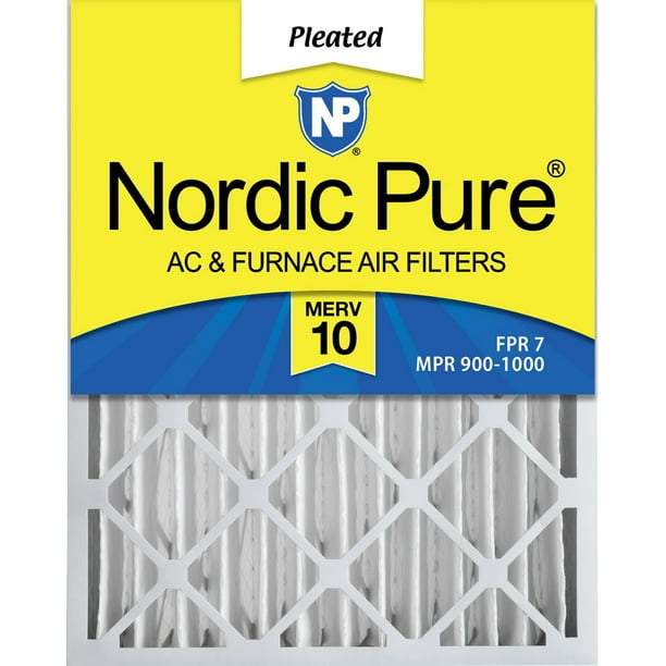 Nordic Pure 20x25x4 (3 5/8) Pleated MERV 10 Air Filters 6 Pack