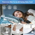 thumbnail image 3 of Necvior Power-off Memory Wake Up Light Clock for Kid Heavy Sleeper Vibrating Bed Shaker Sleep Aid Alarm Snooze Mirror Nightlamp, 3 of 16
