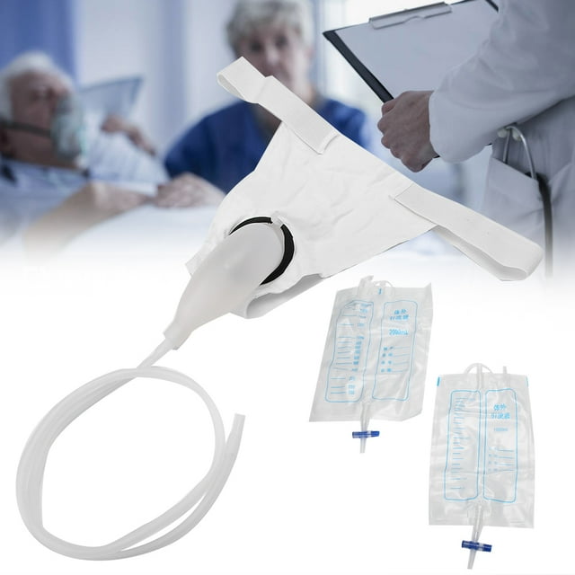 Khall Urine Bag,Urine Collection Bag,Male Urine Collection Bag Reusable Silicone Urinal for Men Elderly Bedridden Patients