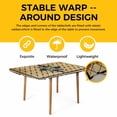 thumbnail image 4 of Vintage Geometric Table Cloths for 4 Foot Rectangle Tables, Green Brown Abstract Plaid Checkered Patio Waterproof Elastic Fitted Tablecloths, Washable Rectangular Table Cover for Camping, 4 of 8
