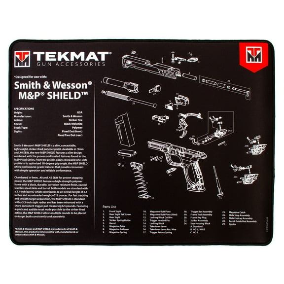 TekMat Ultra Premium Gun Cleaning Mat - 20" X 15" - Smith & Wesson M&P Shield