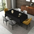 thumbnail image 2 of Rectangle Table Cloth for Dinning Tables, Kitchen,, 100% Cotton Table Top Covers, 600 TC Dust Proof Linen Covers for Tables, Soft and Luxury, Pack of 15 Piece - Black Solid, 60 x 102 Inch., 2 of 5