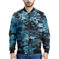 thumbnail image 3 of Chaqueta con estampado de camuflaje de mosaico para hombre, sudaderas casuales de manga larga con estampado de camuflaje en 3D, chaquetas deportivas con cremallera, abrigos, blusas de calle, 3 of 4
