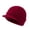 Red, variant on Winter Yarn Hat with Short Brim Elastic Anti-slip Solid Color Unisex Cap Keep Warm Dome Headwear for Outdoor Daily