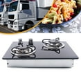 thumbnail image 6 of Mkyiongou LPG Cooktop Stainless Steel Boat Caravan RV Camper 2 Burners LPG Gas Stove Hob, 6 of 9