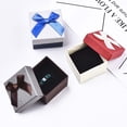 thumbnail image 2 of Cardboard Ring Boxes with Bowknot Ribbon Outside and Black Sponge Inside Square Jewelry Gift Boxes Mixed Color 5~5.3x5~5.3x3.8~4cm Diy, 2 of 7