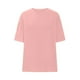 thumbnail image 2 of Tops Cortos para las Mujeres, Cuello Redondo Color Sólido, Casual Suelto Manga Corta Tops/Camisa, 2 of 5
