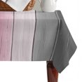 thumbnail image 4 of Pink Gray Ombre Table Cloth Waterproof Tablecloths, Vintage Country Wooden Tablecloth Dining Table Cover for Kitchen Party Tabletop Outdoor, Rectangle Tablecloth 52x70 Inch, 4 of 9