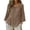 Coffee, variant on Plus Size Womens Clothes Kelon Tops for Women Trendy Cute Pleated Crewneck Length Sleeve Shirt Workout Tops Basic Going Out Clothes 2026, L