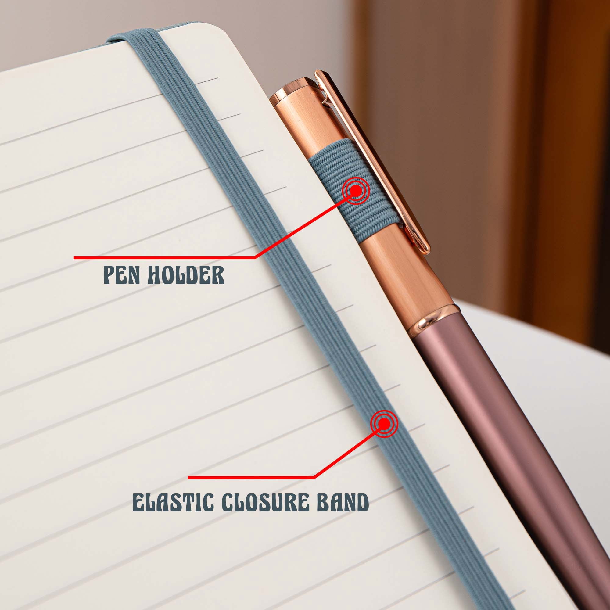 6 Pcs hardcover notebook, A5 Ruled Journals for Writing, 100 GSM Lined Thick Paper with 188 Numbered Pages, Hardcover Notebook for Personal Writing Study Office