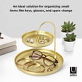 thumbnail image 5 of Large Jewelry Tray, Double Jewelry Tray, Attractive Jewelry Storage You Can Leave Out, Two-Tiered Jewelry Tray, Matte Brass Finish, 5 of 9