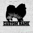 thumbnail image 2 of Craftnamesign Custom FLoral American Eskimo Metal Wall Art LED Light, Custom Dog Lover Name Sign, 2 of 5