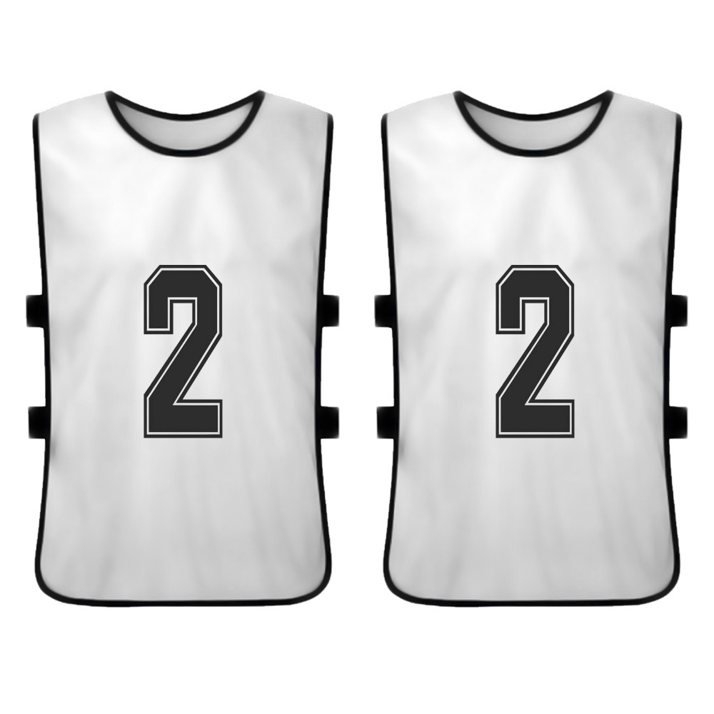 PCS Adults Soccer Pinnies Quick Drying Football Team Jerseys Youth Sports  Scrimmage Soccer Team Training Numbered Bibs Practice Sports Vest  White-6pcs For Adults