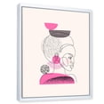 thumbnail image 3 of Designart 'One Line Portrait of Afro American Women V' Modern Framed Canvas Wall Art Print, 3 of 5