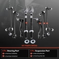 thumbnail image 3 of A-Premium 8Pcs Suspension Kit, Inner Outer Tie Rod End, Front Rear Sway Bar Link, Compatible with Hyundai Tucson 2005-2009 & Kia Sportage 2005-2010, 3 of 9