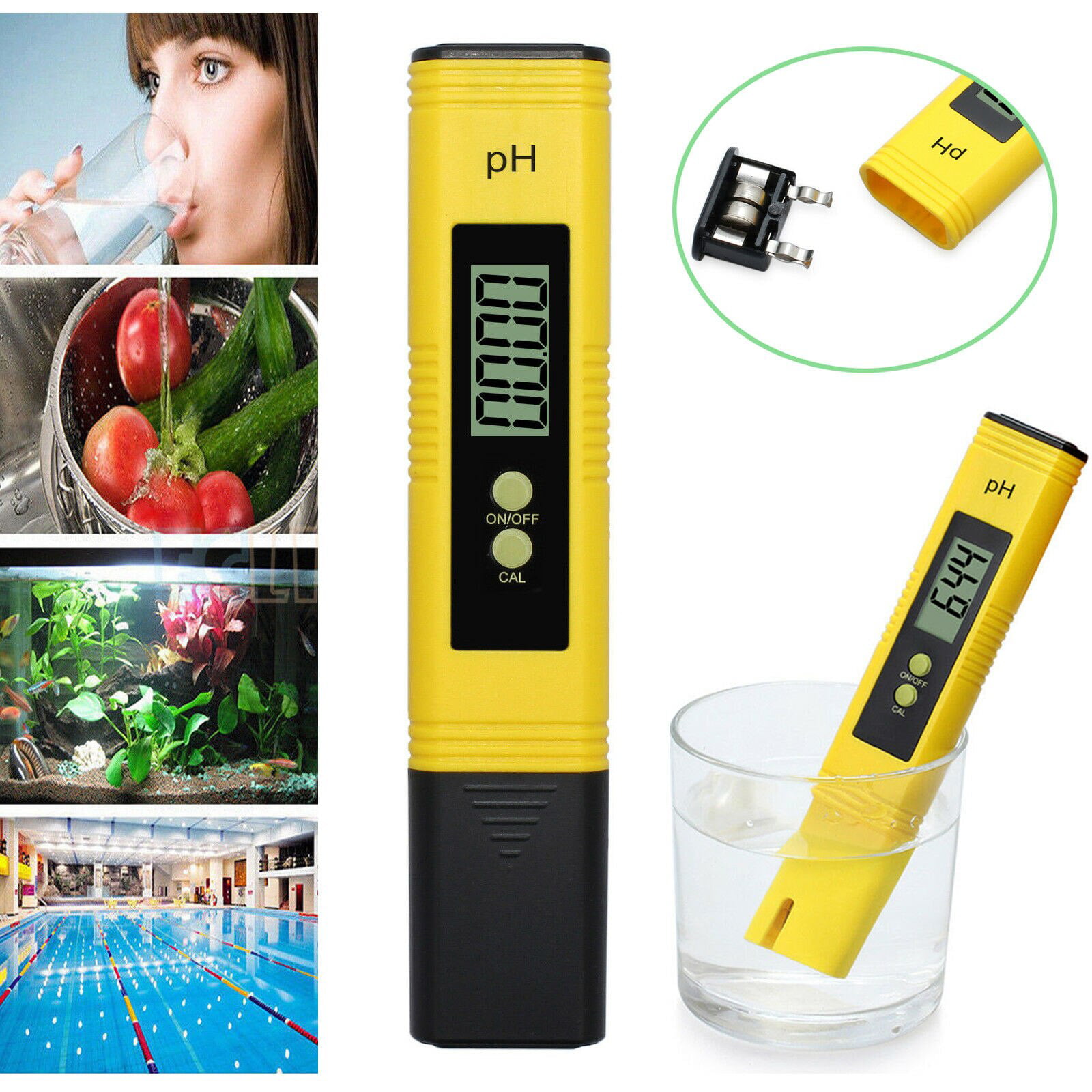 LCD PH Meter Tester Digital Electric Water Test Pen Pocket Hydroponics Aquarium