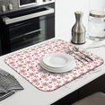 thumbnail image 3 of Red Christmas Snowflake Pattern Dish Drying Mat for Kitchen 1 Pack, Ultra Absorbent Microfiber Dishes Drainer Mats,16x18in(41x46cm), 3 of 6