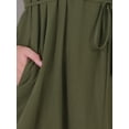 thumbnail image 5 of DARING DIVA Halter Neck Belted Casual Summer Midi Dress XS Army Green, 5 of 6