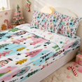 thumbnail image 2 of Manfei Nutcracker Zipper Queen Comforter Set with Fitted Sheet and 2 Pillowcases Ballet Zipper Bedding Set, Coral White, Xmas Reversible, 2 of 7