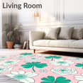 thumbnail image 2 of ODIKA 8'x10' Machine Washable Non-Slip Area Rug, Zen Garden Lotus with Flowing Water Lily High Traffic Rug, Pink, 552886, 2 of 7