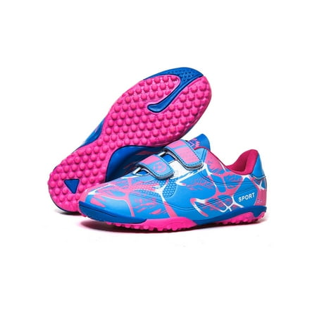 

Colisha Children Lightweight Magic Tape Athletic Shoe Running Non Slip Kids Comfort Sport Sneakers Pink (Broken Nails) 3.5Y