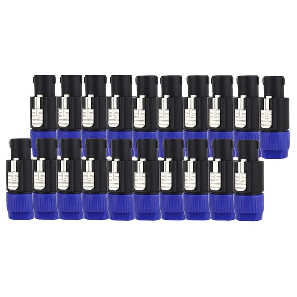 Conector Del Altavoz El Tapón Ohm Conectores Adaptador Cable Audio 20 PC para Amplificador