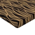 thumbnail image 4 of Ambesonne Abstract Boho Fitted Sheet, Retro Neutral Stripes, California King, Cocoa Dark Taupe Grey, 4 of 5
