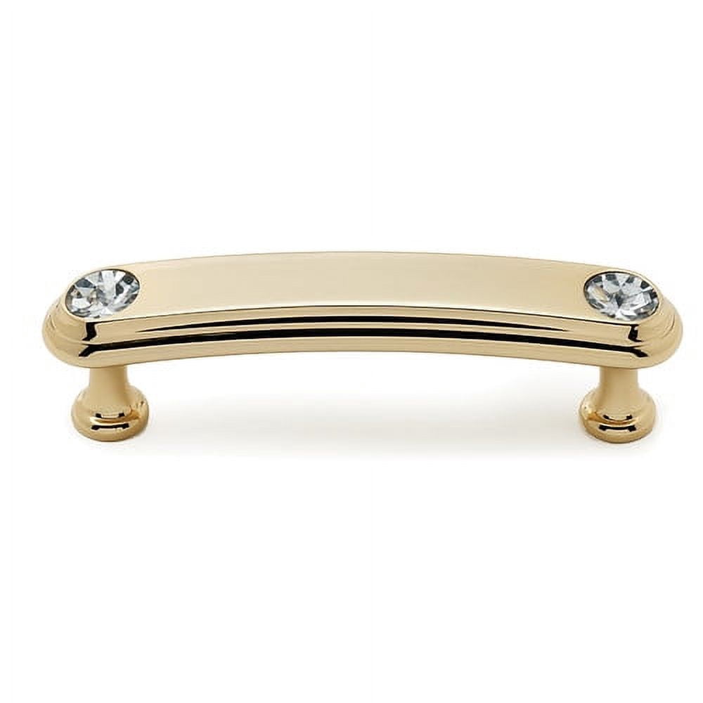 Alno C211-3-PA Swarovski Crystal 3" Cabinet Pull Polished Antique