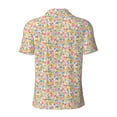 thumbnail image 4 of Rocae Watercolor Wildflowers for Men's Short Sleeve Polo Shirt, Quick Drying Performance Moisture Wicking Sports Men's Golf Shirt Small, 4 of 9