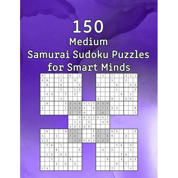 150 Medium Samurai Sudoku Puzzles for Smart Minds: Gift for Adults, Grandparents or Seniors - Sudoku Booklet with Solutions (Paperback)
