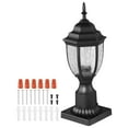 thumbnail image 1 of KFFKFF Outdoor Post Light Set of 2, Dawn to Dusk Functionality, 15.35 inches, Weatherproof Pole Light with 3.5 inches Pier Mount Base and Glass Shade, Resistant to Lightning, 1 of 9