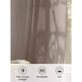 thumbnail image 6 of Sheer Curtains 96 inches Long, Mocha Brown Gradient Ombre Light Filtering Sheer Window Curtains Rod Pocket Voile Drapes for Bedroom Living Room, 52"W x 96"L 2 Panels, 6 of 7
