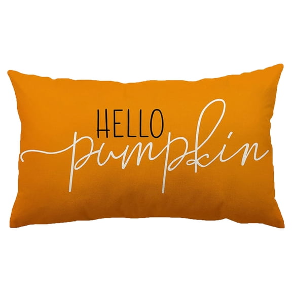 Fall Pillow Covers 12x20 Inch Linen Autumn Hello Pumpkin Throw Pillow Covers For Sofa Bedroom Outdoor Farmhosue Cushion Home Decoration