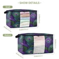 thumbnail image 2 of Foldable Clothes Storage Bags Clothes Organizer Bin with Clear Windows for Clothes Bedding Peacock Feathers Pattern, 2 of 6