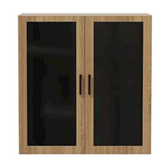 Safco Mirella Modern Wood Display Cabinet in Sand Dune Beige