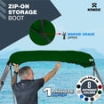 thumbnail image 3 of Knox W4GRN 79-84 in. W Bimini Top Boot Cover Replacement - 900D Marine Grade Canvas - Hunter Green, 3 of 7
