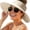 Beige, variant on Sun Hats for Women Wide Brim Straw Visor Hat Packable Foldable Beach Hat Ponytail Open Top UV Protection Summer Travel Beach Hats for Women Essentials