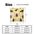 thumbnail image 5 of Honeybee Velvet Throw Covers Pillow Inserts - Set of 2 Decorative Pillows with Unique Patterns for Home Decor, Couch, Bed - 16x16, 18x18, 20x20 Inches, 5 of 6