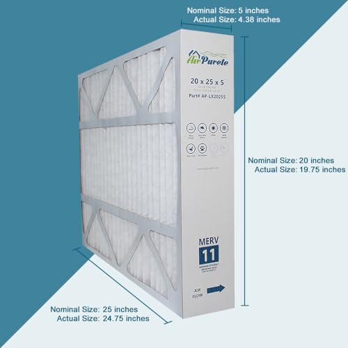 Furnace Filters 20x25x5 (Actual Size: 19-3/4