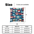 thumbnail image 5 of Tiny Teeth Luxurious Velvet Decorative Throw Pillow Covers - Set of 2, Unique Patterns, 16x16, 18x18, 20x20 Inches for Home Decor & Gifts, 5 of 6