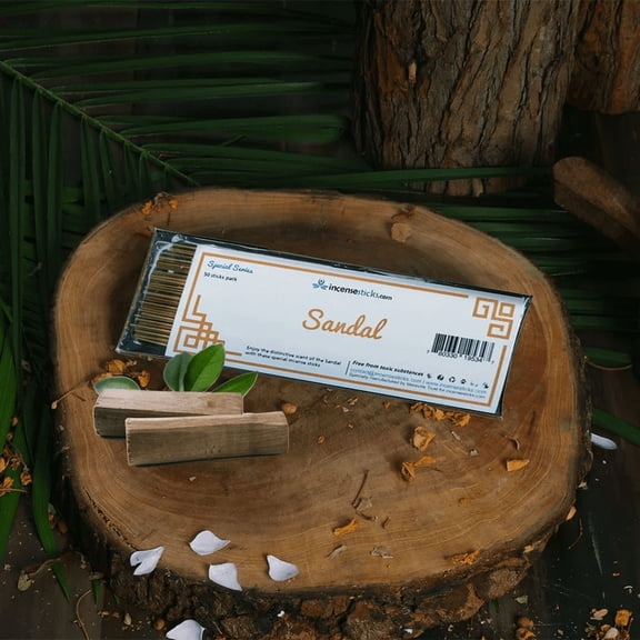 Special Incense, Sandalwood 8" 50 Sticks, Warm Woody Scent