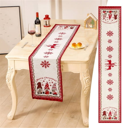 

Christmas Decorations Merry Christmas Table Runner Tablecloth Fabric Table Decoration For Indoor Outdoor Restaurant Wedding Table Party Decoration