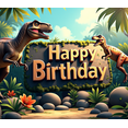 thumbnail image 3 of LUUFILx Dinosaur Themed Backdrop Happy Birthday Banner Photography Props Background Jungle Party Supplies Decors Birthday Decoration Kids Event Celebrate, 3 of 7