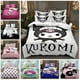 thumbnail image 2 of Juego de cama de Hello Kittys, ropa de cama de 2 piezas, 135x200cm, con estampado 3D de dibujos animados de Anime, Kuromi Melody Girl, 2 of 4