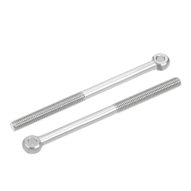 Unique Bargains M8 120mm Length 304 Stainless Steel Machine Shoulder Lift Eye Bolt Rigging 4pcs