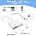 thumbnail image 3 of Adaptador USB C a HDMI Kinhaly 4K @60Hz con puerto de carga, 3 of 7
