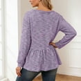 thumbnail image 4 of Tisuna Women'S Fall T-Shirts Stylish Solid Color Crewneck Tops Ladies Daily Wear Tee Shirts Size Xxxxl, 4 of 6