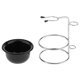 thumbnail image 4 of Brocha de Afeitar para de Hombres + Tazas de Crema Jabón + Soporte de material acero jinwen Brocha de afeitar, 4 of 6