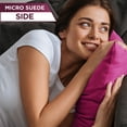 thumbnail image 4 of 26" x 26" Cover Only Throw Pillowcase Reversible - Sliding Raspberry: 2 PCS / 4 Sided. Luxurious, Microsuede/Microplush Fabric - Softest / High Thread Count - Washable, Outstanding Beauty & Comfy, 4 of 9